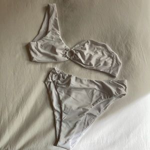 Super down white bikini